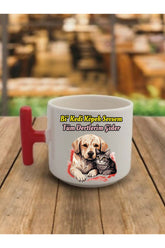 Bi Kedi Köpek Sevsem Tüm Dertlerim Gidecek Kahve Bardağı Kupa Bardak